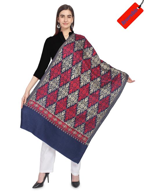 navy blue wool stole - 16966581 - Standard Image - 1