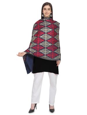 navy blue wool stole - 16966581 - Standard Image - 2