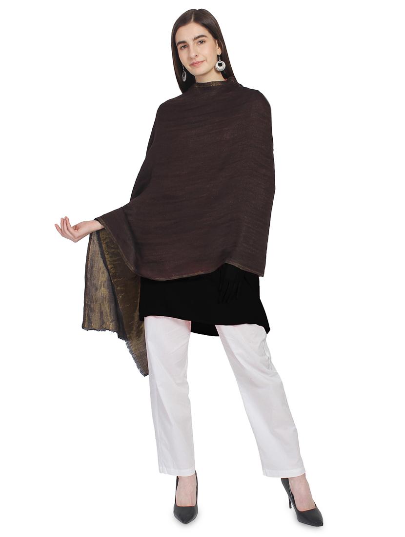 brown wool stole - 16966586 - Zoom Image - 4