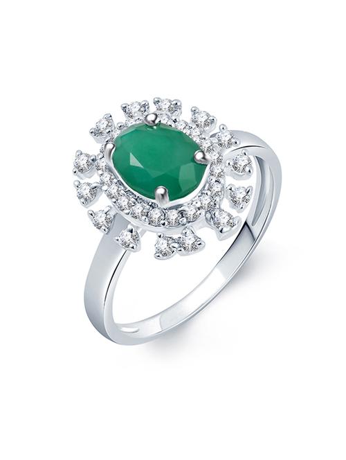 green silver tone brass hand ring - 16966625 - Standard Image - 1