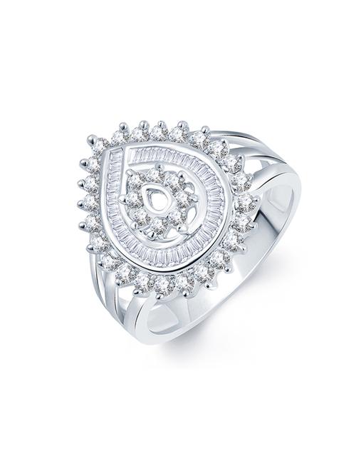 silver brass hand ring - 16966626 - Standard Image - 1