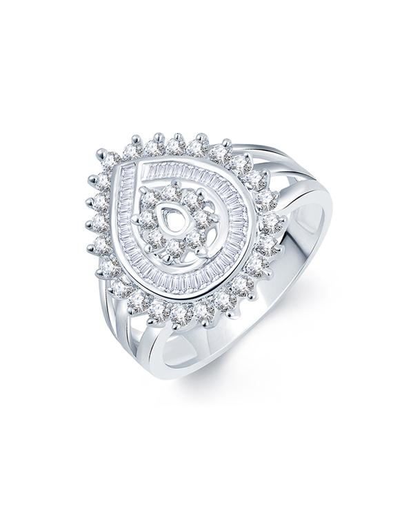 silver brass hand ring - 16966626 - Zoom Image - 1