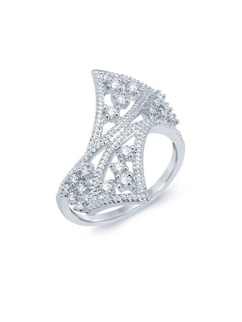 silver brass hand ring - 16966692 - Standard Image - 1