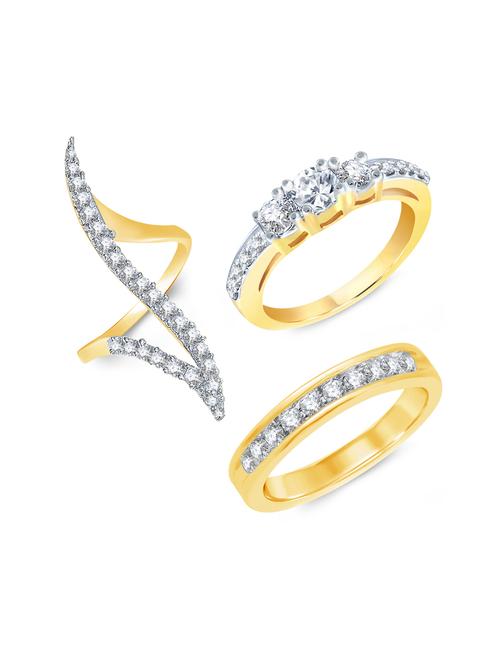 gold brass hand ring combo - 16966706 - Standard Image - 1
