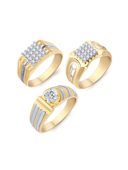 gold brass combo ring - 16966707 - Very Small Image - 1