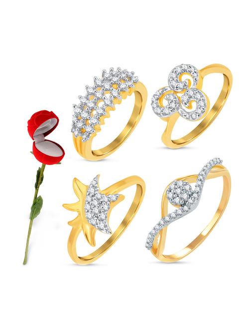 gold brass combo ring - 16966713 - Standard Image - 1