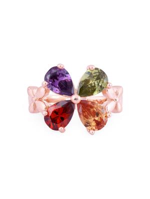 multi color pink brass hand ring - 16966733 - Standard Image - 2