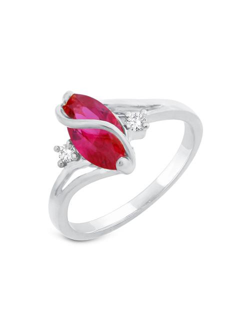 pink silver tone brass hand ring - 16966766 - Standard Image - 1