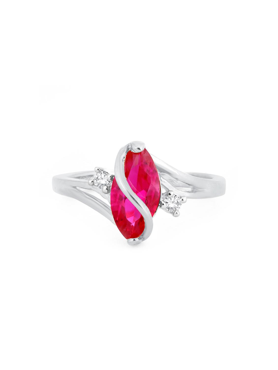 pink silver tone brass hand ring - 16966766 - Zoom Image - 2