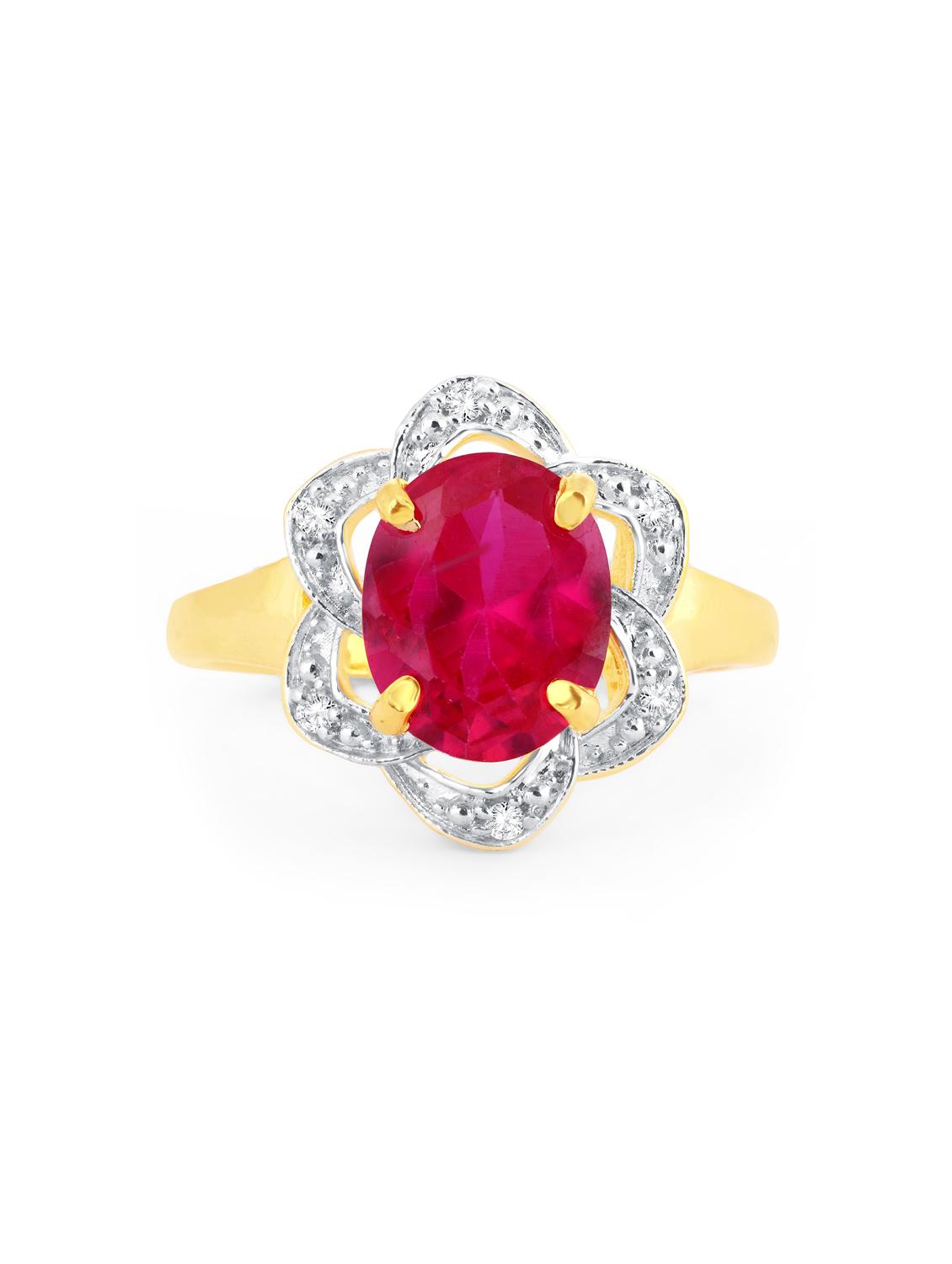 pink gold tone brass hand ring - 16966770 - Zoom Image - 2