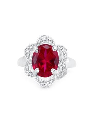 pink silver tone brass hand ring - 16966771 - Standard Image - 2