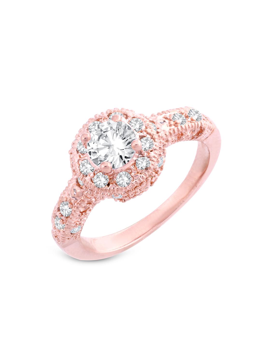 pink brass hand ring - 16966772 - Zoom Image - 1