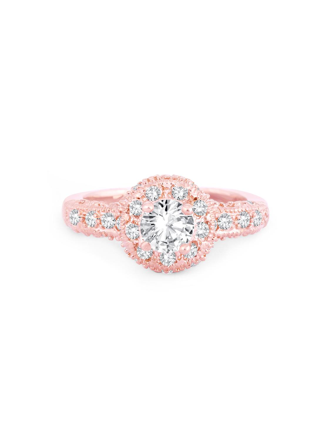 pink brass hand ring - 16966772 - Zoom Image - 2