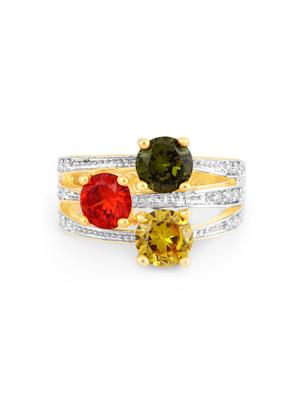 gold brass hand ring - 16966781 - Standard Image - 2