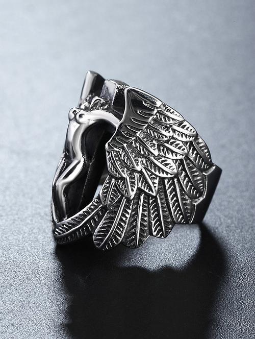 silver brass hand ring - 16966816 - Standard Image - 1
