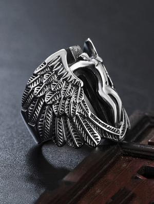 silver brass hand ring - 16966816 - Standard Image - 5