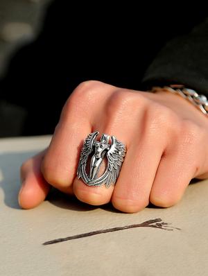 silver brass hand ring - 16966816 - Standard Image - 6