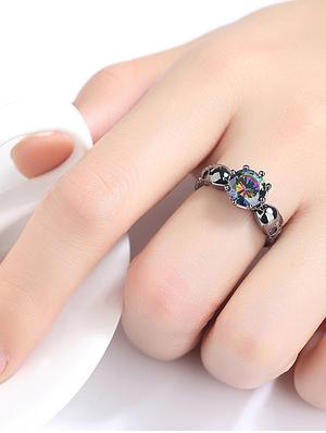 silver brass hand ring - 16966841 - Standard Image - 2