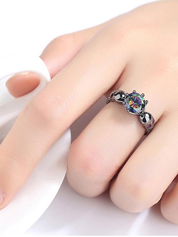 silver brass hand ring - 16966841 - Zoom Image - 2