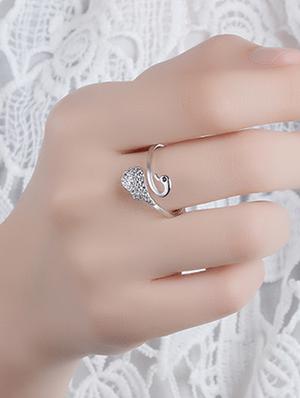 silver brass hand ring - 16966861 - Standard Image - 3