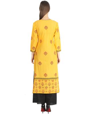 floral print straight kurta - 16966875 - Standard Image - 3