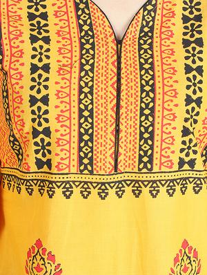 floral print straight kurta - 16966875 - Standard Image - 4