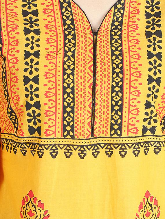 floral print straight kurta - 16966875 - Zoom Image - 4