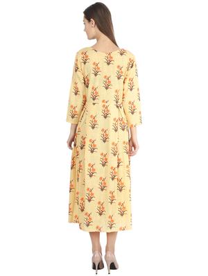 floral a-line ethnic dress - 16966919 - Standard Image - 3