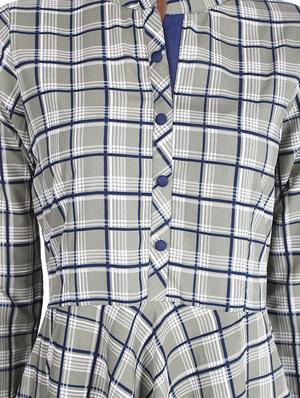 checkered flared ethnic dress - 16966921 - Standard Image - 4