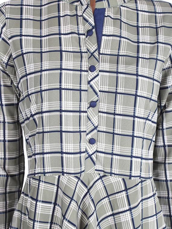 checkered flared ethnic dress - 16966921 - Zoom Image - 4