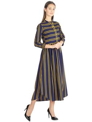 striped flared ethnic dress - 16966922 - Standard Image - 2