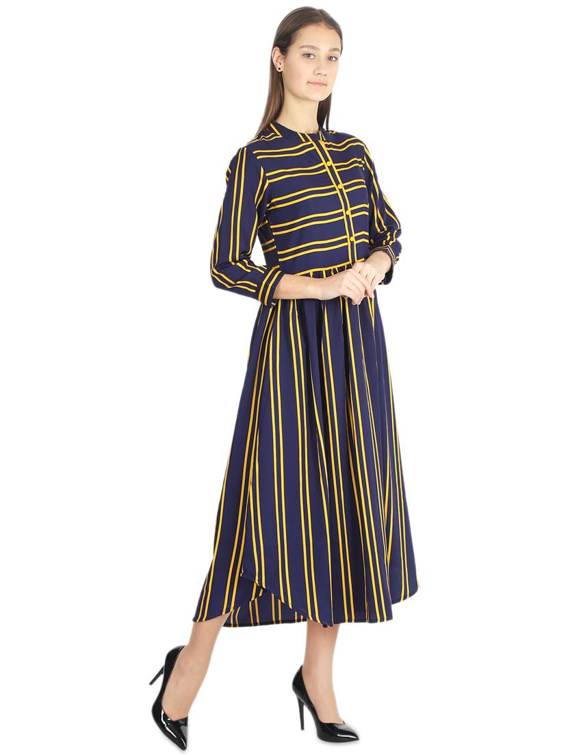 striped flared ethnic dress - 16966922 - Zoom Image - 2