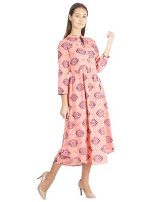 floral flared ethnic dress - 16966923 - Standard Image - 2