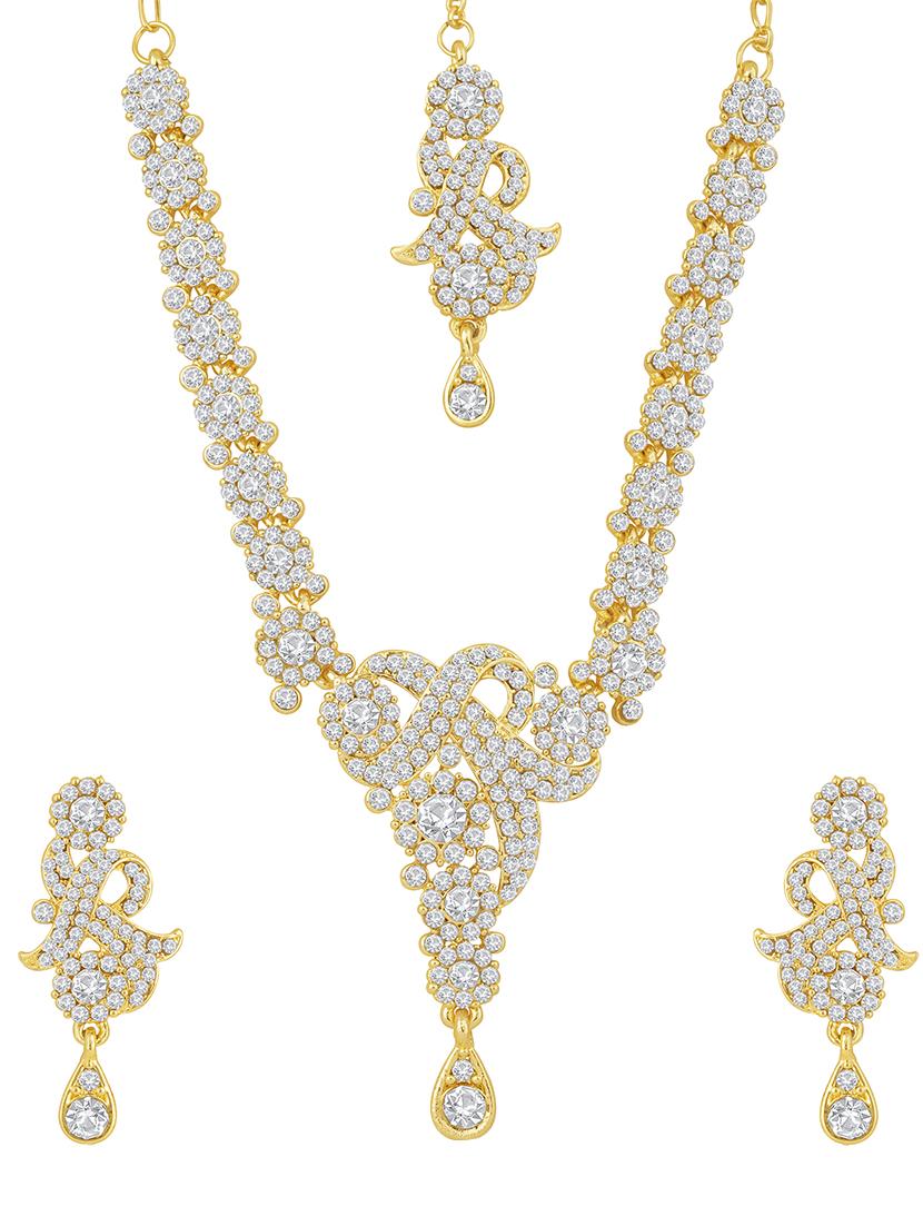 gold brass necklaces and earring - 16967069 - Zoom Image - 1