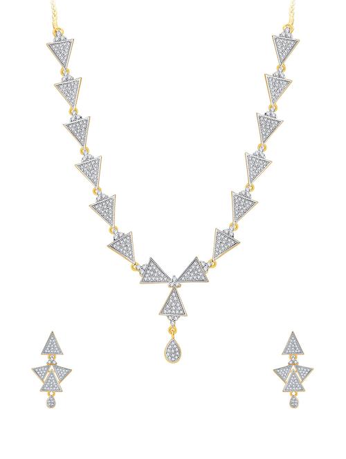 gold brass necklaces and earring - 16967142 - Standard Image - 1