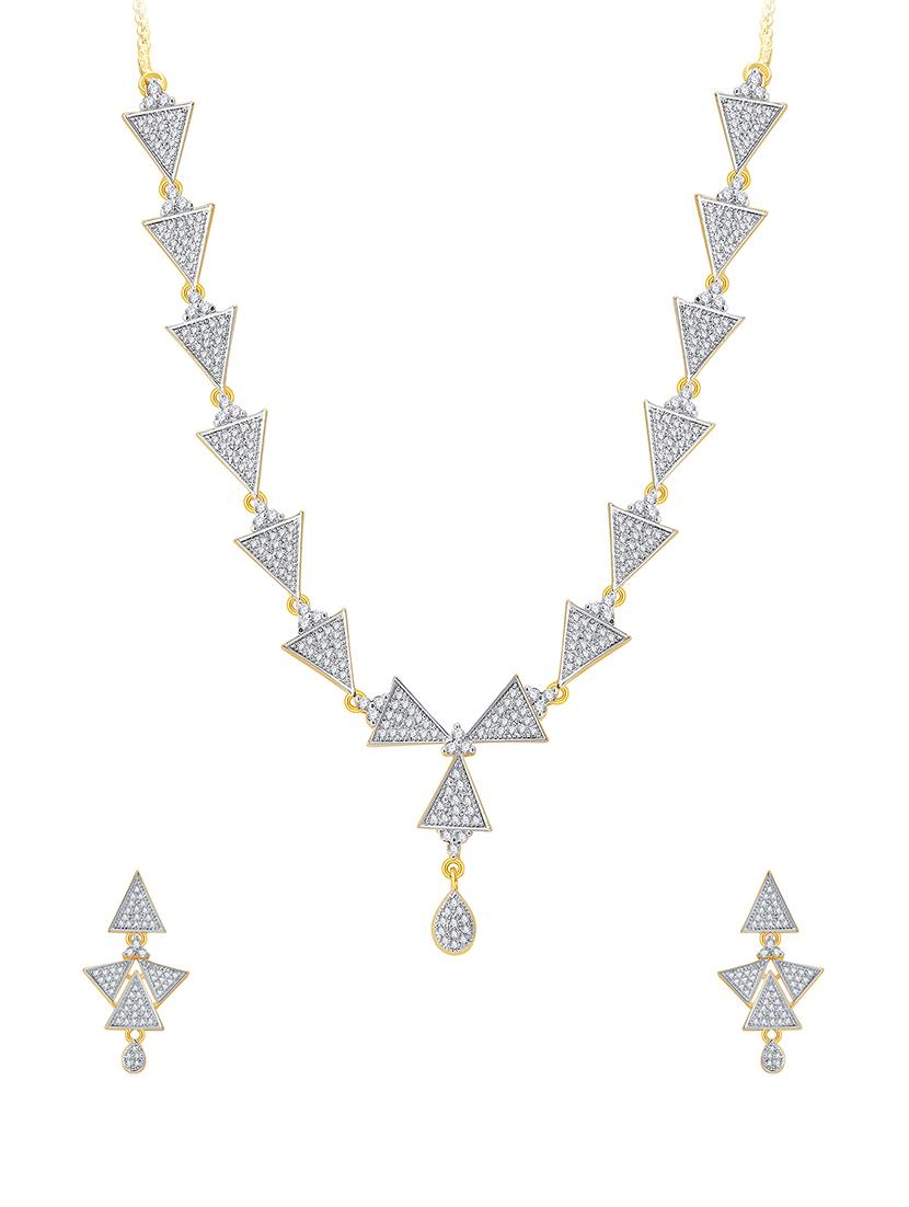 gold brass necklaces and earring - 16967142 - Zoom Image - 1