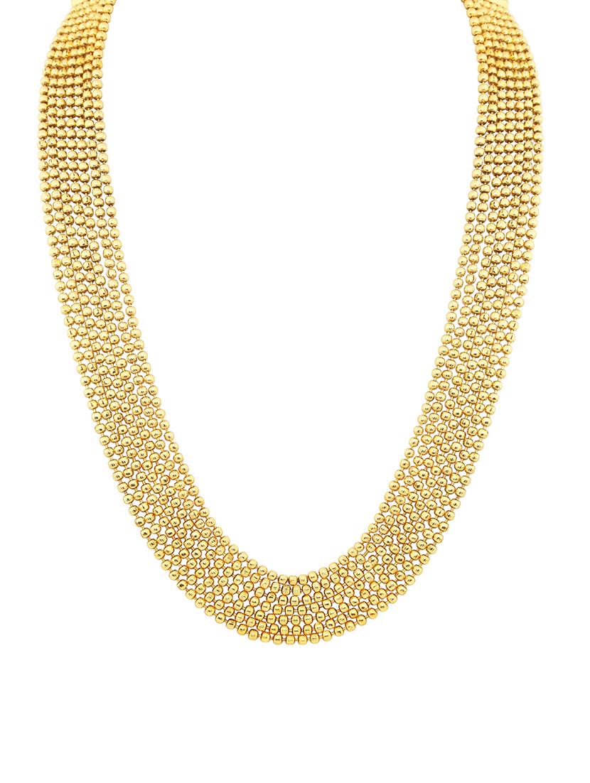 gold brass long necklace - 16967206 - Zoom Image - 1