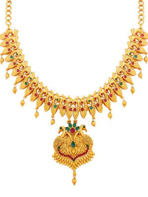gold brass necklaces and earring - 16967223 - Standard Image - 2
