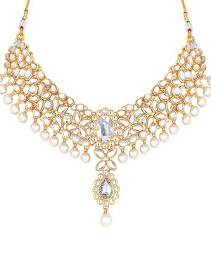 gold brass necklaces and earring - 16967239 - Standard Image - 4