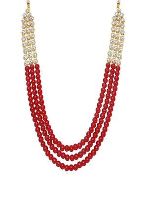 red gold brass necklaces and earring - 16967243 - Standard Image - 3