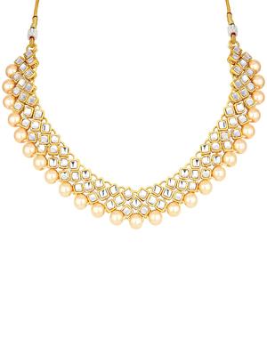 gold brass necklaces and earring - 16967250 - Standard Image - 2