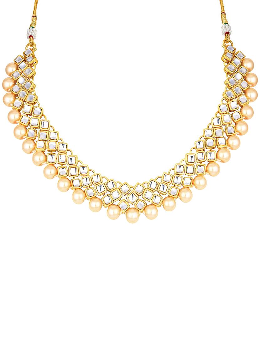 gold brass necklaces and earring - 16967250 - Zoom Image - 2