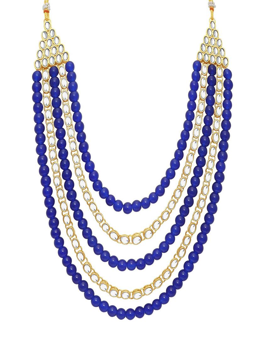blue brass necklaces and earring - 16967251 - Zoom Image - 2