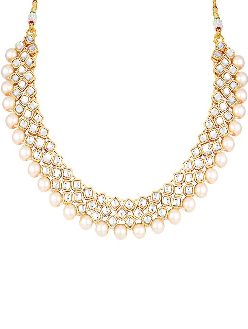 gold brass necklaces and earring - 16967254 - Zoom Image - 2