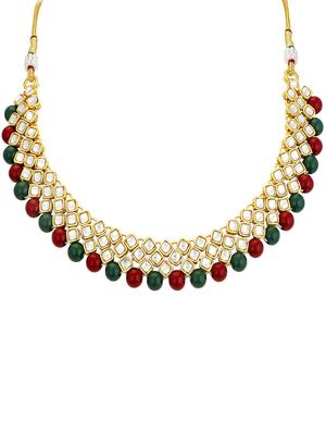 multi color gold brass necklaces and earring - 16967260 - Standard Image - 3