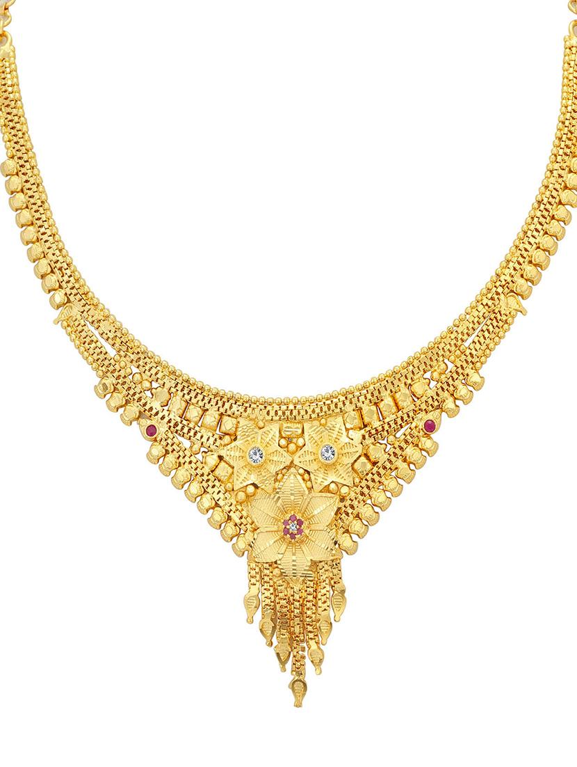 gold brass necklaces and earring - 16967264 - Zoom Image - 2