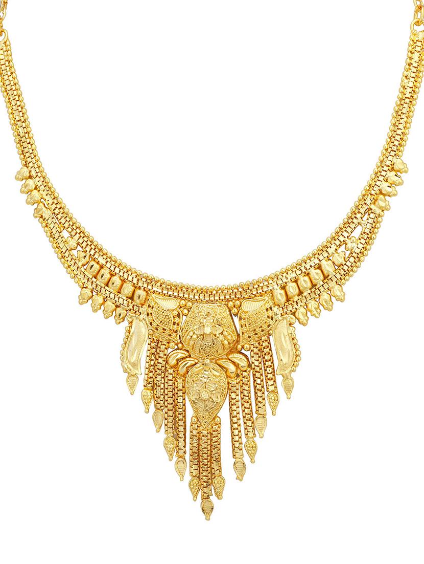 gold brass necklaces and earring - 16967269 - Zoom Image - 2