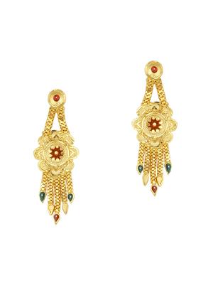 gold brass necklaces and earring - 16967276 - Standard Image - 3