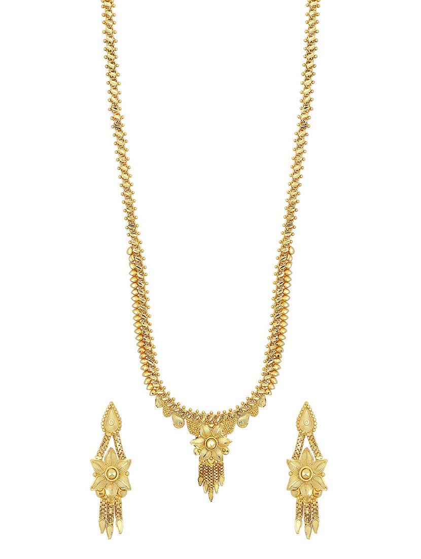 gold brass necklaces and earring - 16967286 - Zoom Image - 1