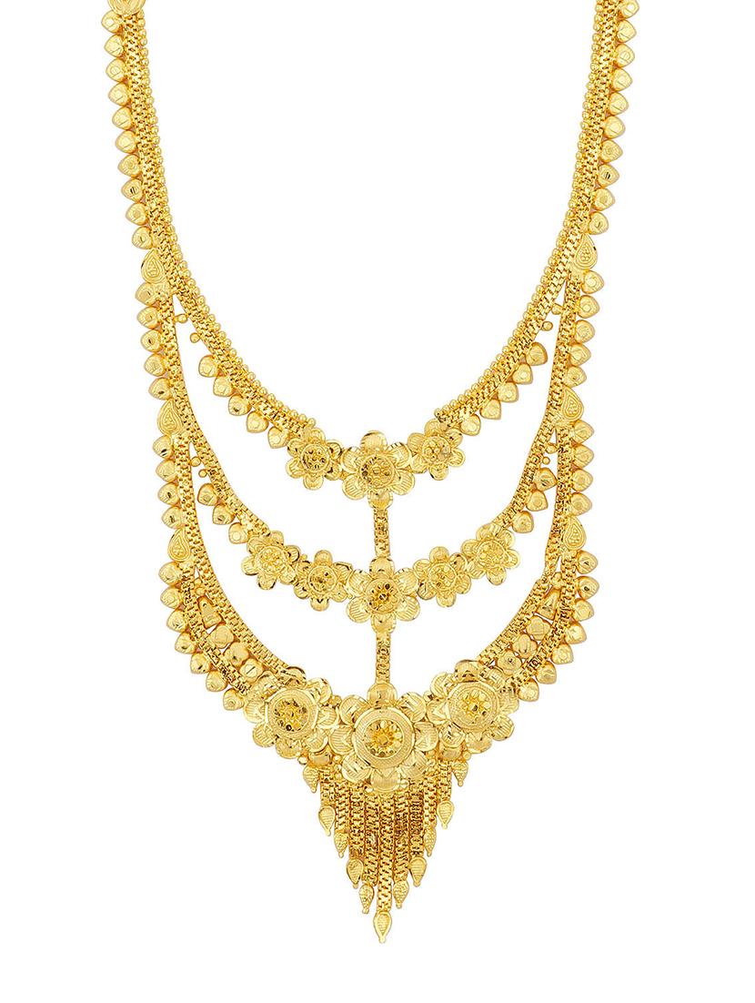 gold brass necklaces and earring - 16967287 - Zoom Image - 2